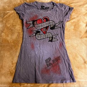 Ed Hardy Broken Hearts & Fairytales Tee Shirt